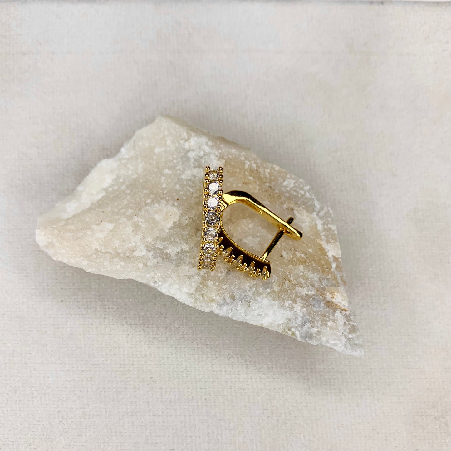 Auskarai ‘Cirkoniai Gold’