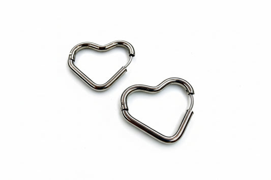 Auskarai ‘Heart Hoop’