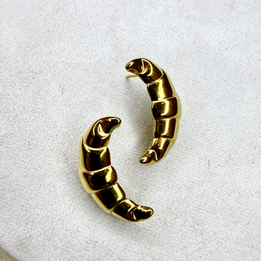 Auskarai ‘Kruasanai Gold’