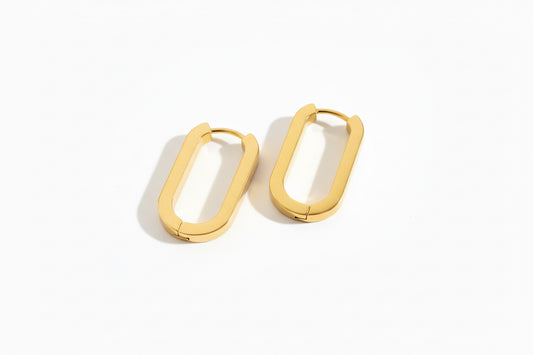 Auskarai ‘Golden Oval’