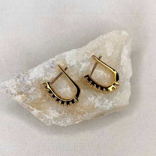 Auskarai ‘Cirkoniai Gold’