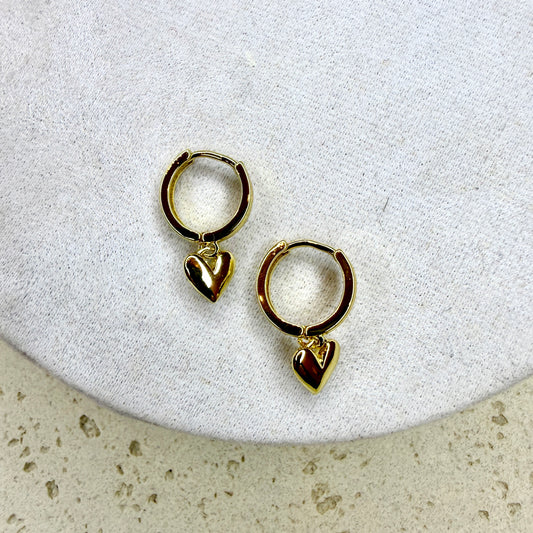 Auskarai ‘Golden Hearts’