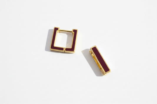 Auskarai ‘Golden Cube’