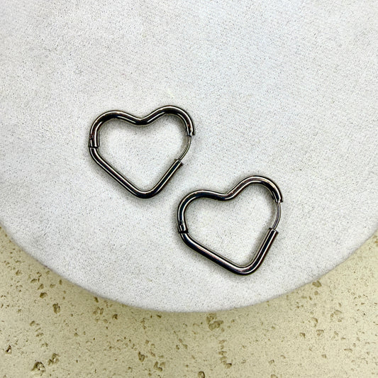 Auskarai ‘Heart Hoop’